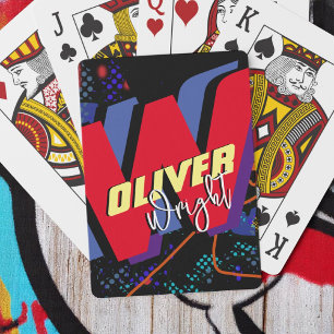 Colourful Name / Brand Modern Monogram Playing Cards