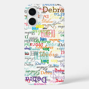colourful name personalised iPhone 16 case