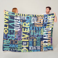 Colourful Names Replicated over chequered pattern