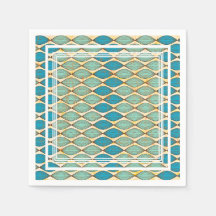 Colourful Napkin with African fabric pattern