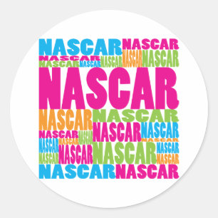Colourful NASCAR Classic Round Sticker