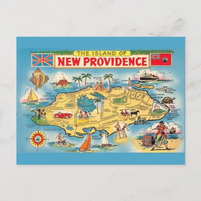 Colourful Nassau Bahamas  Postcard (Front)