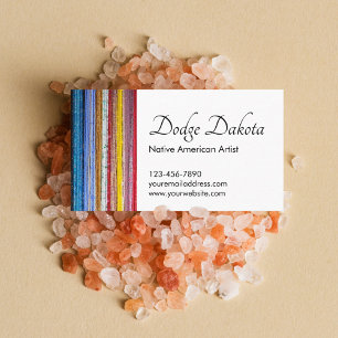Colourful Native American Stripes Indian Ethnic Business Card