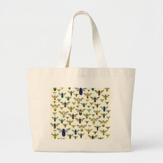 Colourful Native Bees Large Tote Bag