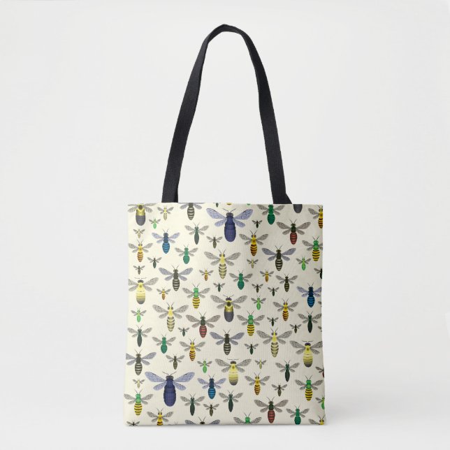 Colourful Native Bees Tote Bag (Front)