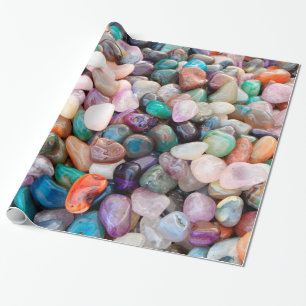 Colourful Natural Gemstones Wrapping Paper