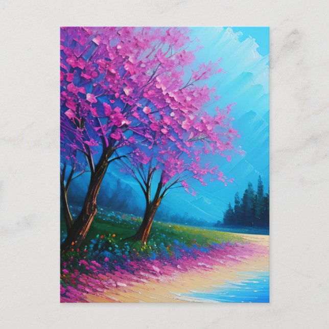 Colourful Nature Art Postcard (Front)