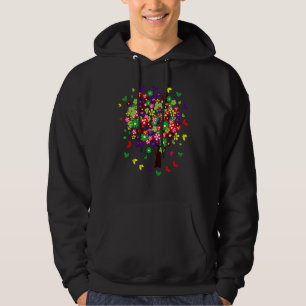 Colourful Nature Butterfly & Flower Tree Beautifu Hoodie