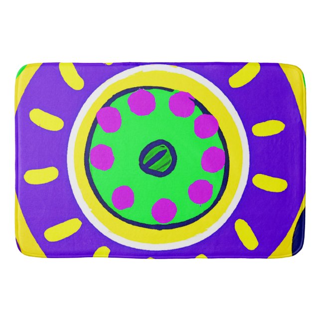 Colourful Nature's Palette Pattern Bath Mat (Front)