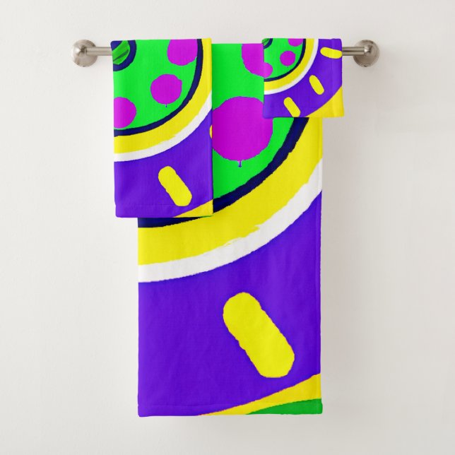 Colourful Nature's Palette Pattern Bath Towel Set (Insitu)