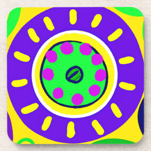 Colourful Nature's Palette Pattern Coaster