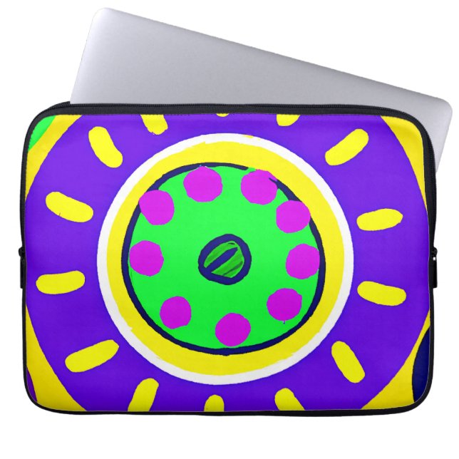 Colourful Nature's Palette Pattern Laptop Sleeve (Front)