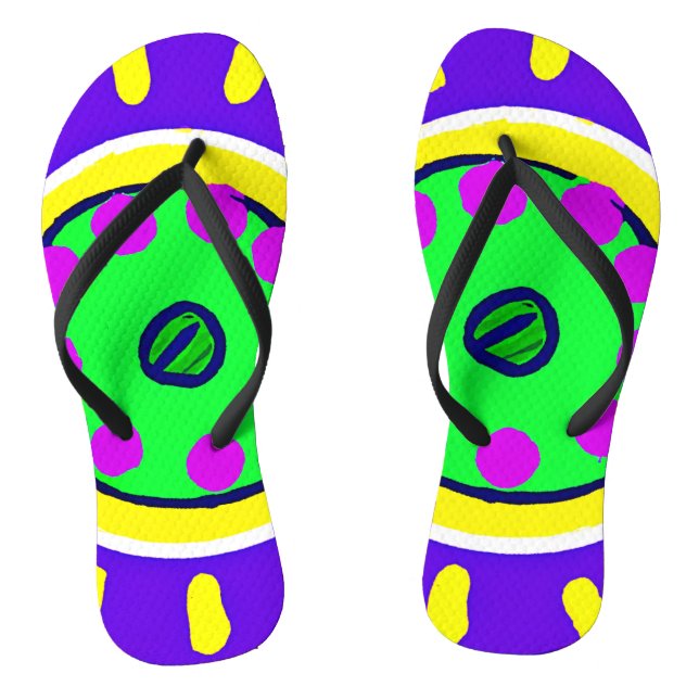 Colourful Nature's Palette Pattern Thongs (Footbed)