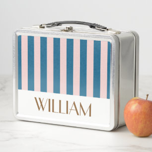 Colourful Nautical Blue Customised gifts template  Metal Lunch Box