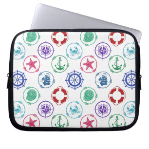 Colourful Nautical Pattern Laptop Sleeve