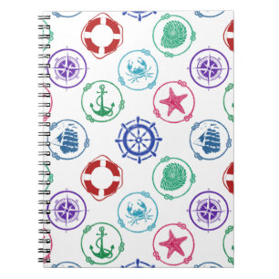 Colourful Nautical Pattern Notebook