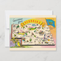 Colourful Nebraska Map