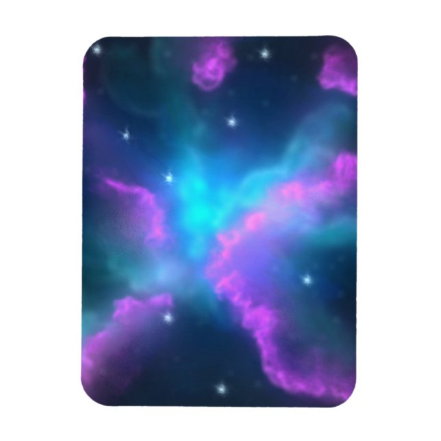 Colourful Nebula Cloud Background Magnet (Vertical)
