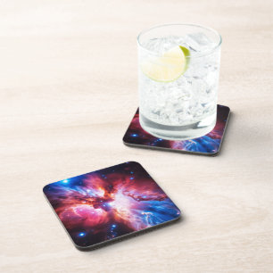 Colourful Nebula Galaxy Space Stars Cosmic Univers Coaster