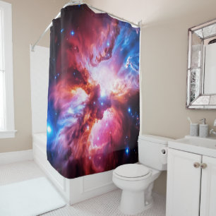 Colourful Nebula Galaxy Space Stars Cosmic Univers Shower Curtain