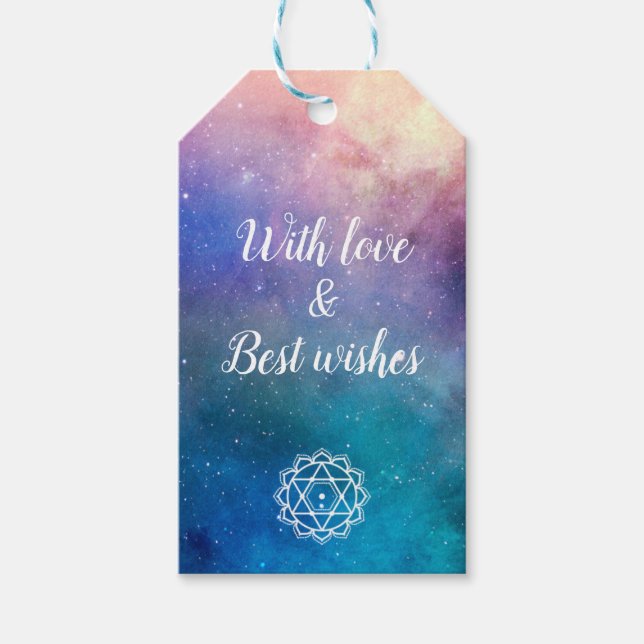 Colourful Nebula Gift Tags (Front)