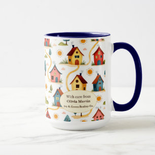 Colourful Neighbourhood Houses Realtor Mug
