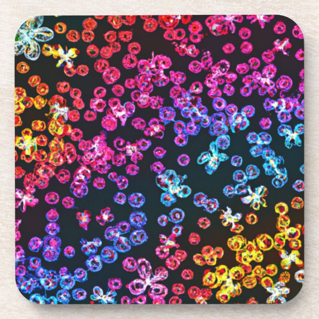 Colourful Neon Art Design, Buy Now Coaster (Front)