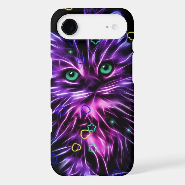 colourful neon cute cat Case-Mate samsung galaxy case (Back)