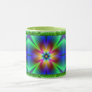 Colourful Neon Daisy Mug