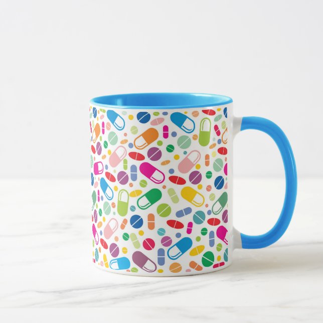 Colourful Neon Drug Pattern Mug (Right)