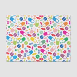 Colourful Neon Drug Pattern Tissue Paper