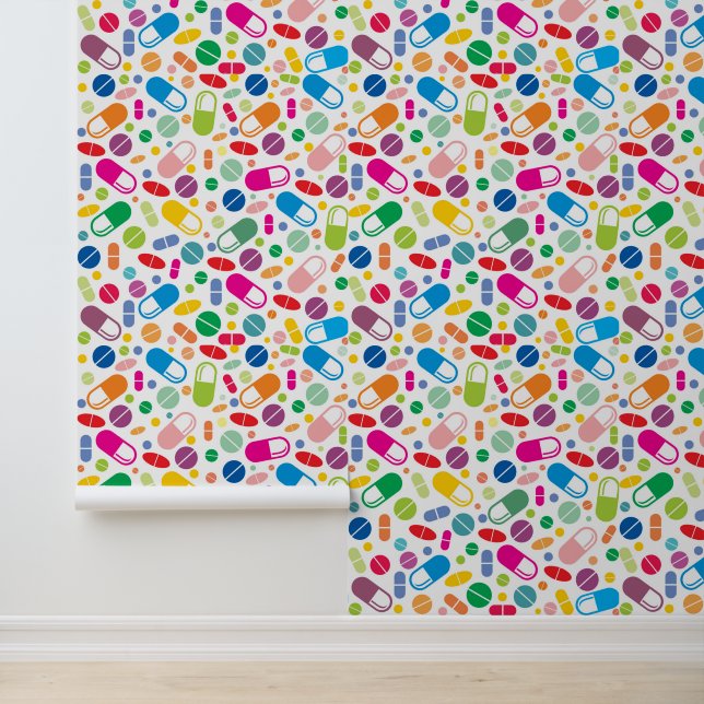 Colourful Neon Drug Pattern Wallpaper (Application)