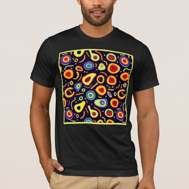 Colourful Neon Fruit Delights Art T-Shirt (Front)