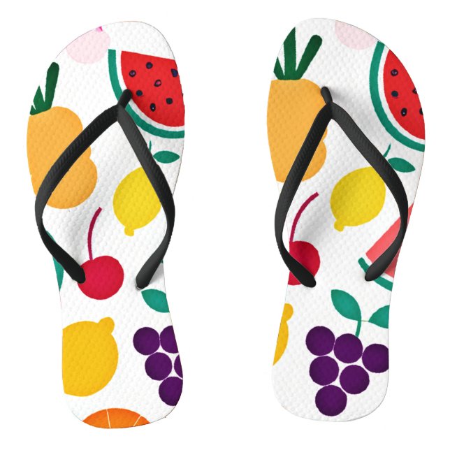 Colourful Neon Fruit Fiesta Thongs (Footbed)