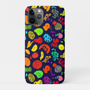 Colourful Neon Fruit Pattern Art iPhone 11 Pro Case