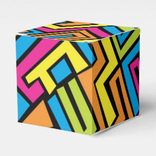 Colourful Neon Graffiti Street Art Pattern Favour Box