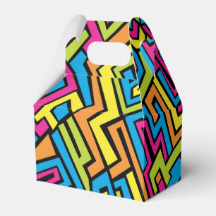Colourful Neon Graffiti Street Art Pattern    Favour Box