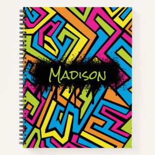 Colourful Neon Graffiti Street Art Sketchbook Notebook