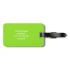 Colourful neon green monogram travel luggage tag
