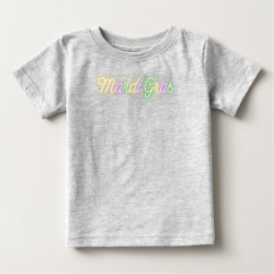 Colourful Neon Mardi Gras Baby T-Shirt
