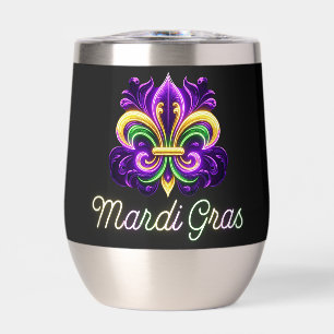 Colourful Neon Mardi Gras Fleur de lis