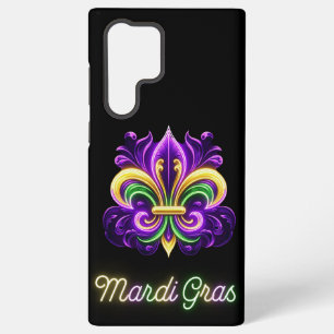 Colourful Neon Mardi Gras Fleur de lis Samsung Galaxy Case