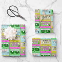 Colourful Neon Music Cassettes