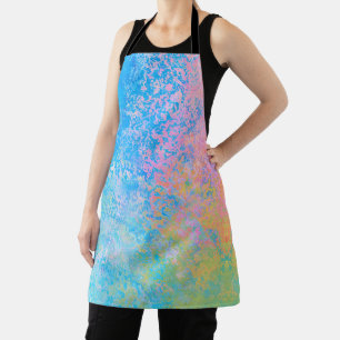 Colourful Neon Pastel Sky Alcohol Ink Abstract Apron