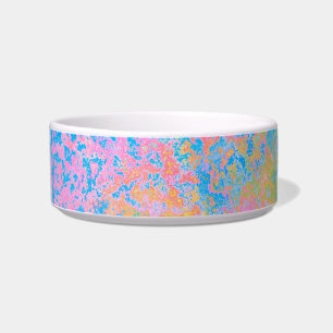 Colourful Neon Pastel Sky Alcohol Ink Abstract Bowl