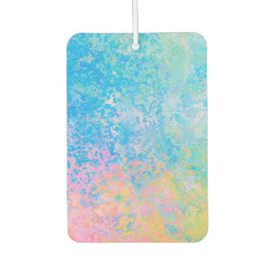 Colourful Neon Pastel Sky Alcohol Ink Abstract Car Air Freshener