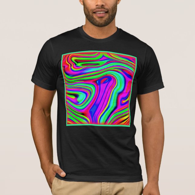 Colourful Neon Patterns. Buy Now T-Shirt (Front)