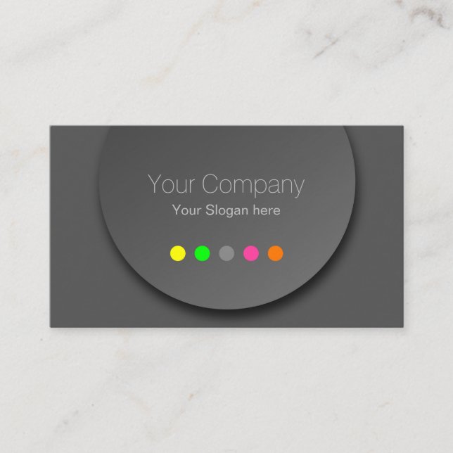 Colourful Neon Professional Modern Business Card (Front)