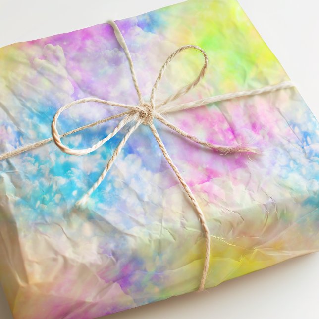 Colourful Neon Rainbow Galaxy Cloud Sky Tissue Paper (Creator Uploaded)