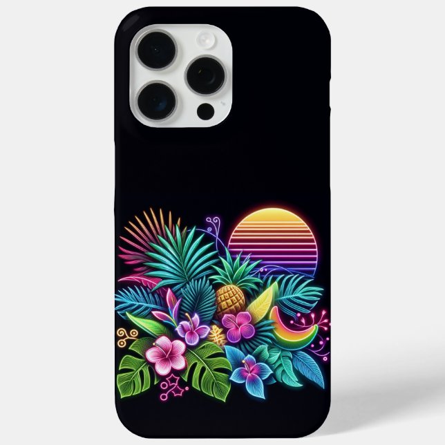Colourful Neon tropical/Hawaiian Case-Mate iPhone Case (Back)
